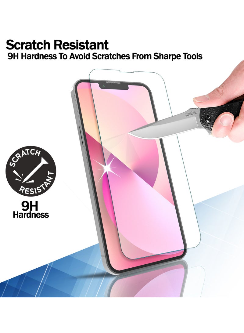 RKINC Screen Protector [2-Pack] for iPhone 16E, 13, 13 Pro, 14 6.1-Inch, Tempered Glass Film Screen Protector, 0.33mm [LifetimeWarranty][Bubble-Free][Anti-Scratch][Anti-Shatter] - Image 4